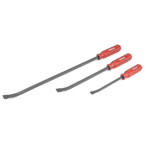 Titan 17113 Strikable Pry Bar Set, 3-Piece, EN8D Steel, Angled Tip