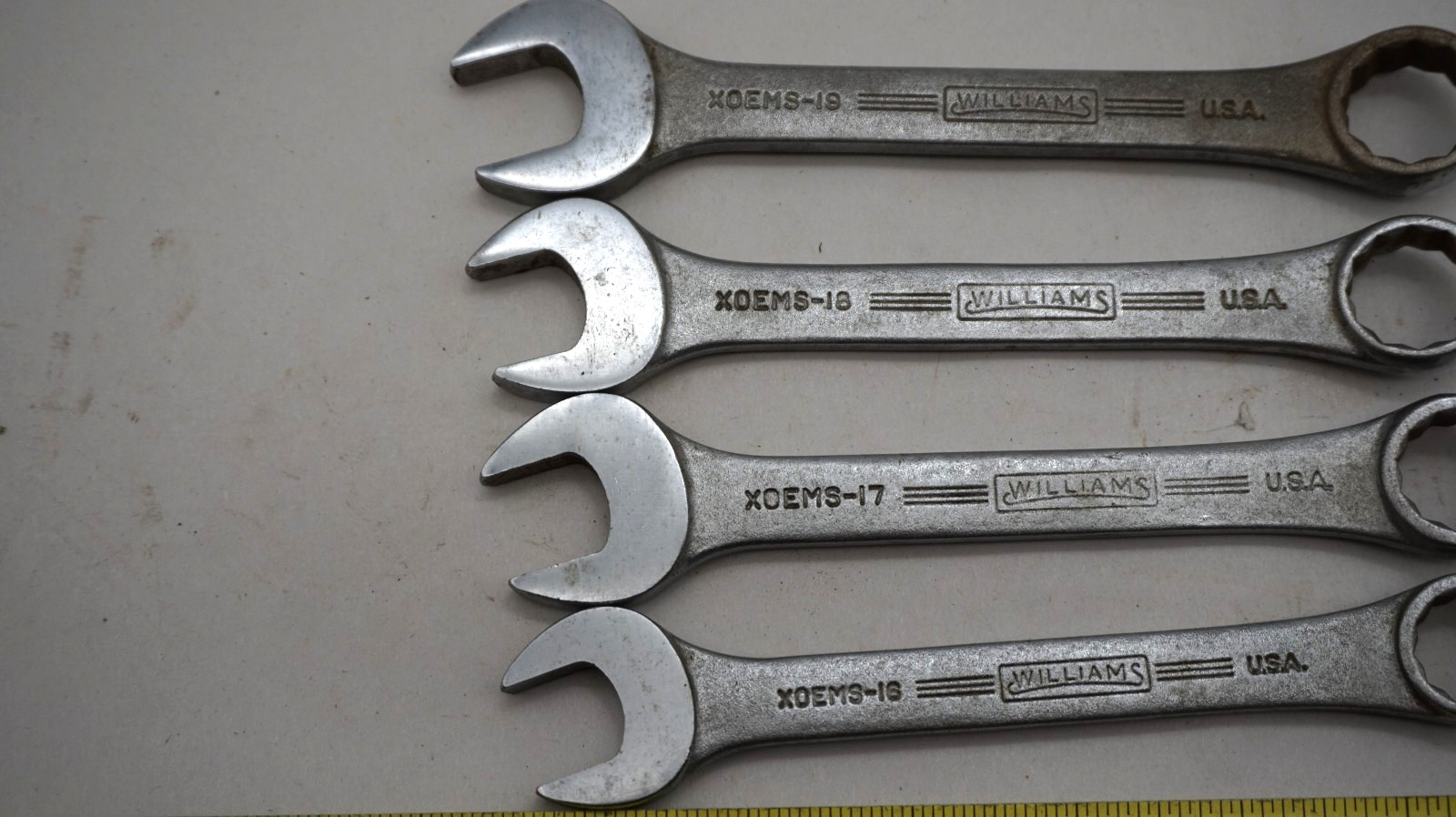 Williams Vulcan Stubby Set Metric Combination Wrench Set 16mm-19mm Rare!