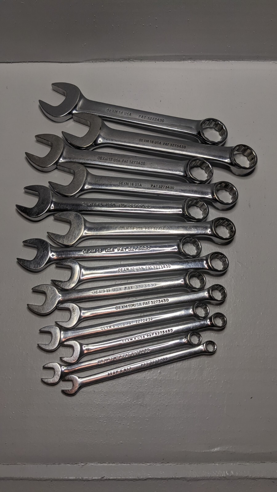 Snap-On OEXM 6mm-19mm 12-Point Metric Flank Drive Short Combination Set