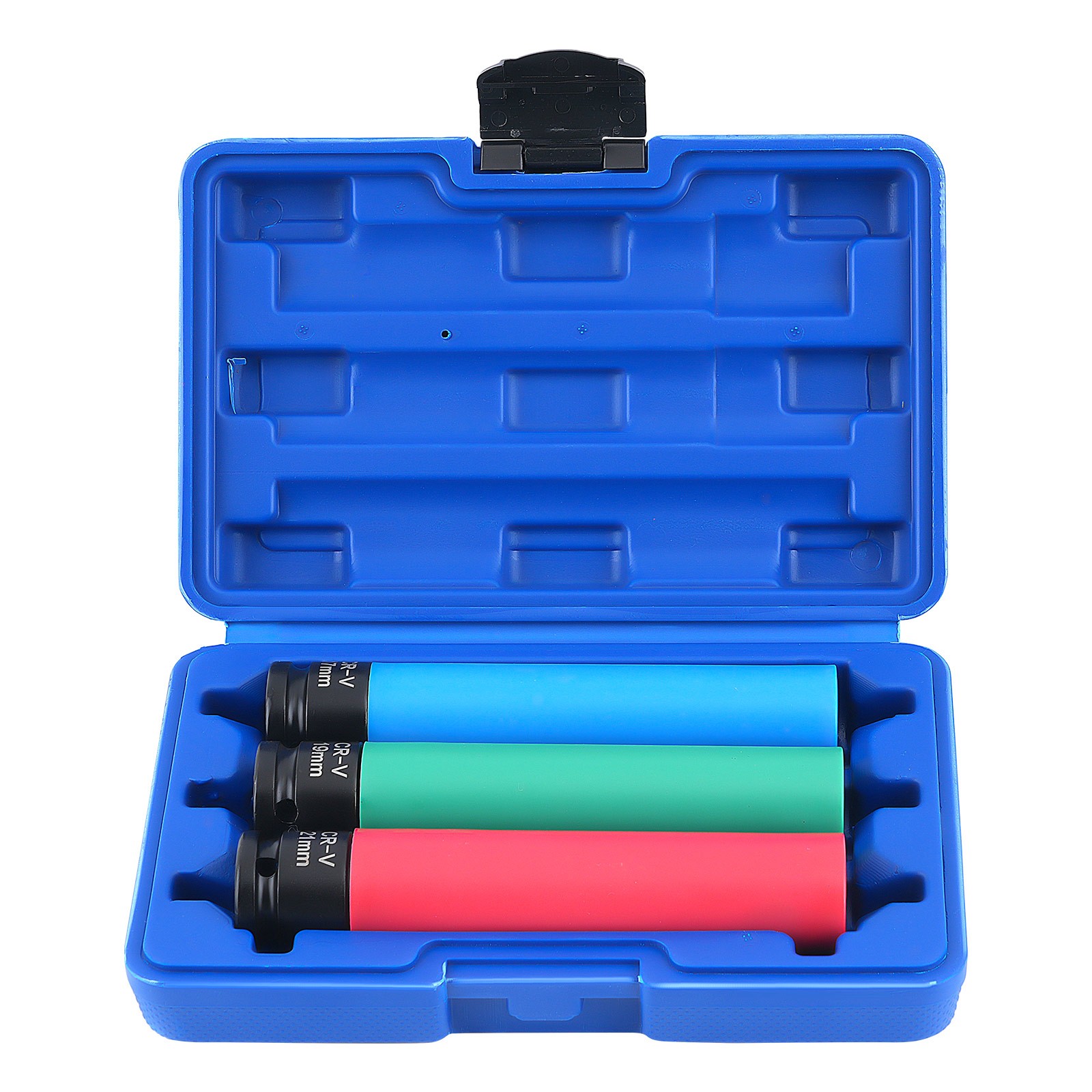 3Pcs 1/2» Drive Impact Socket Set 17mm 19mm 21mm Wheel Nut Wrench Tool Kit