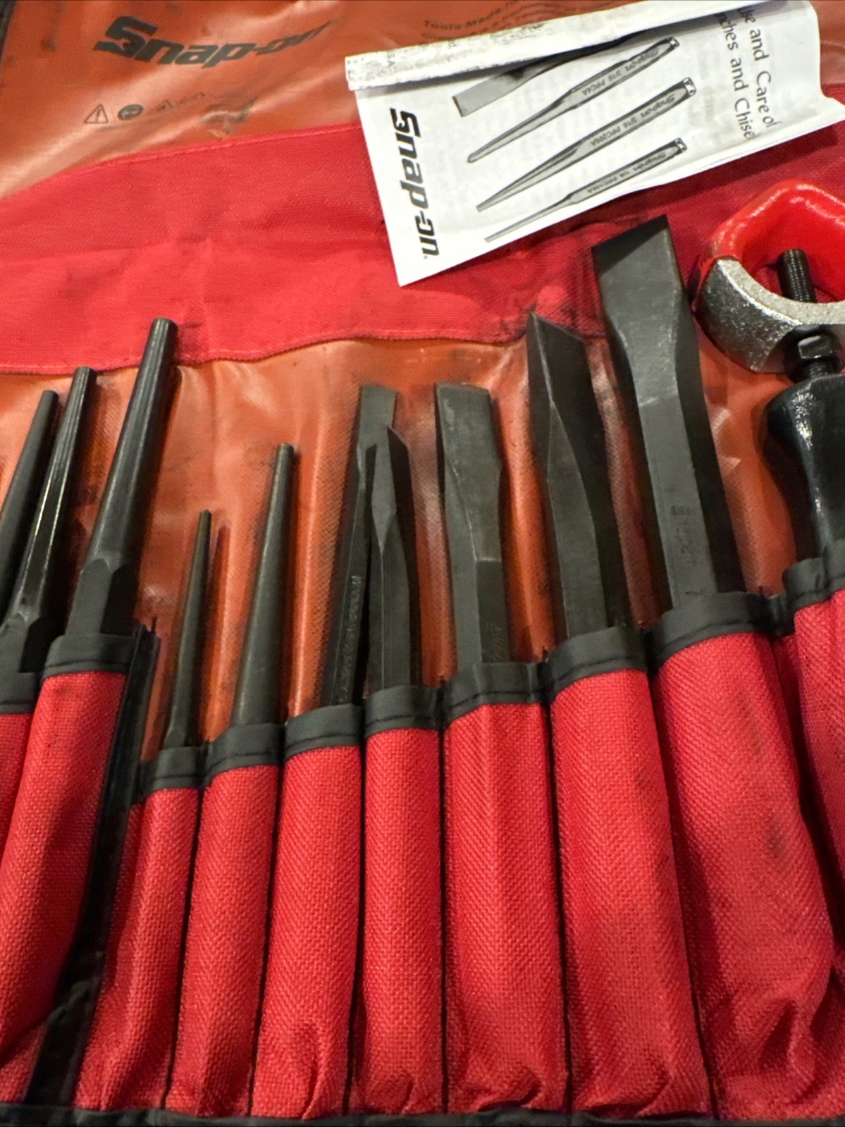 Snap On ppc210bk 22 pc punch and chisel set in pouch sealed new