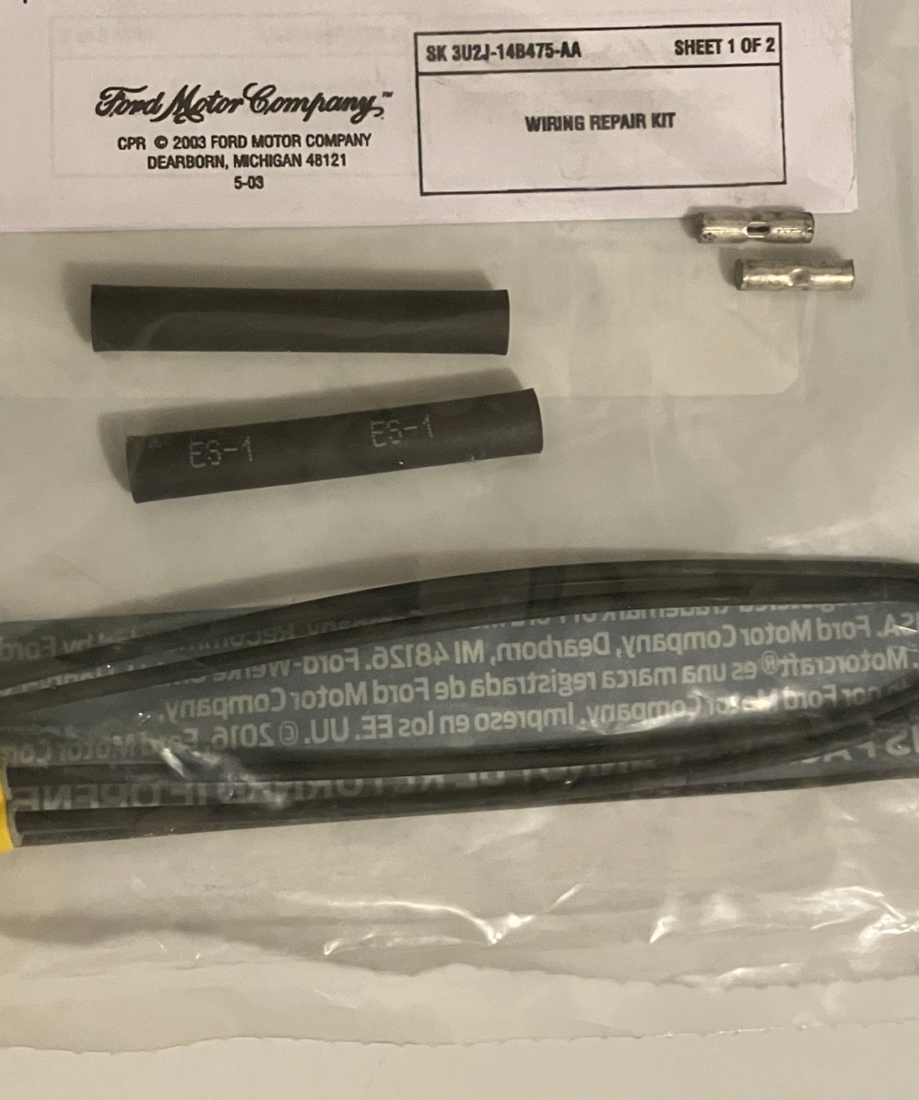 NEW FORD OEM SRS Side Bag Wiring Pigtail AU2Z-14S411-BMB Eliminator WPT-1794
