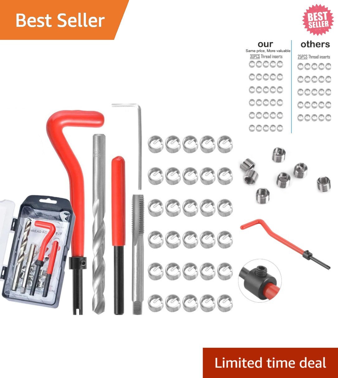Professional M6 x 1mm Thread Repair Insert Kit – Complete 35-Piece Set