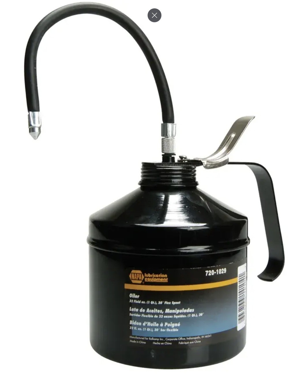 NEW Napa Hand Oiler Pump 1QT 720-1029 Flexible Nozzle Grip Automotive Grease