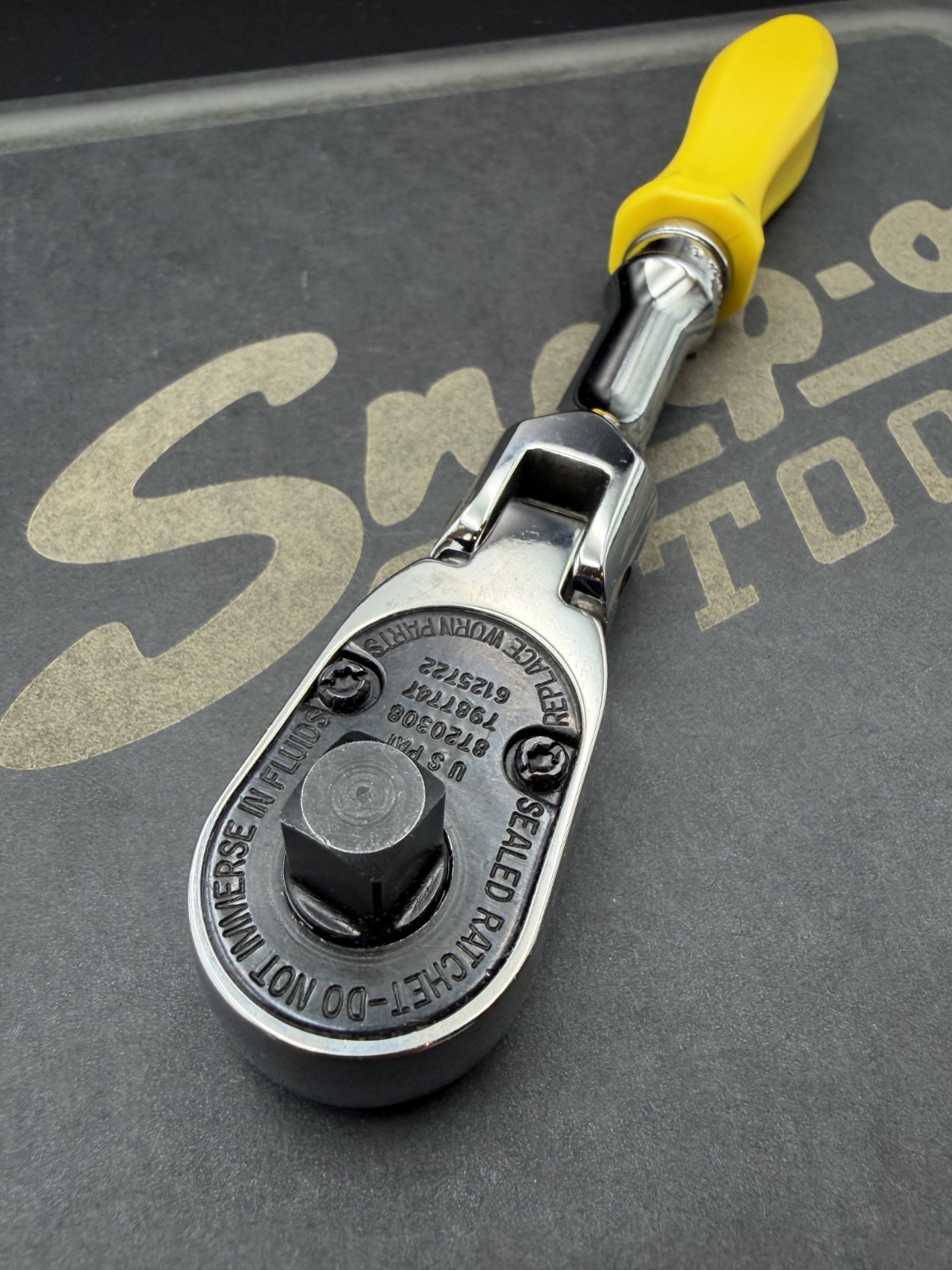 Snap-on FHFD80A 3/8″ Drive Classic Yellow Hard Handle Flex Head Ratchet [Mint]
