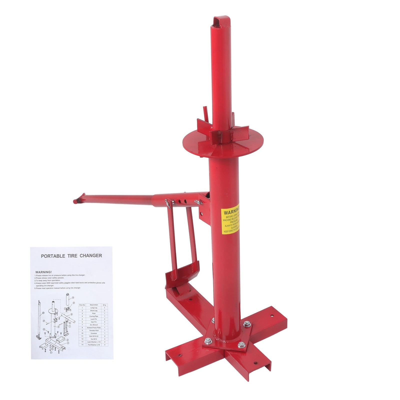LABLT Portable Tire Changer Tool Hand Bead Breaker Mounting Tool for 8″-16″ Tire