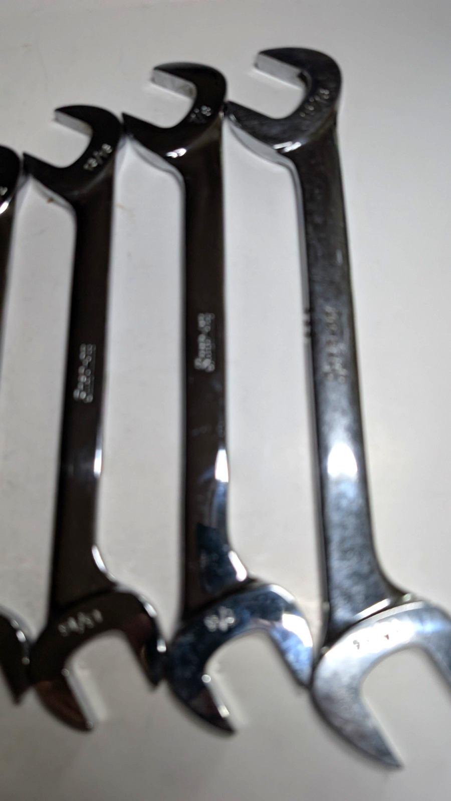 SNAP ON TOOLS 10PC 6-POINT SAE 4 WAY ANGLE OPEN-END WRENCH SET 3/8 – 15/16 USA