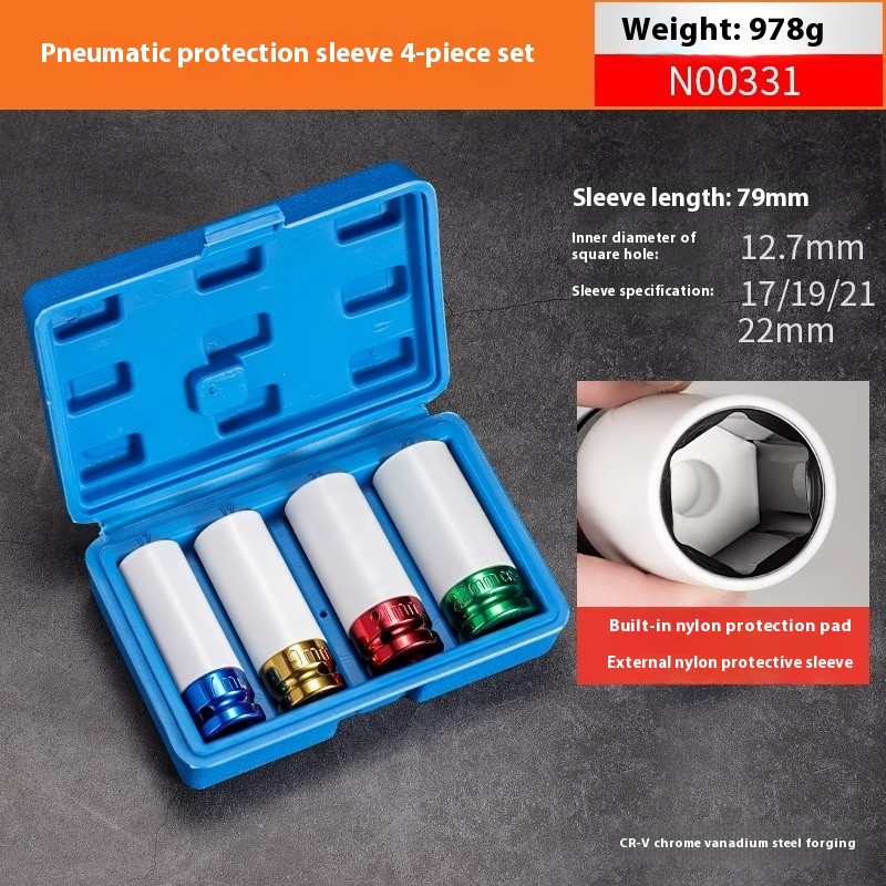 Pneumatic Tire Removal Protection Socket Set Extended Special Socket Wrench