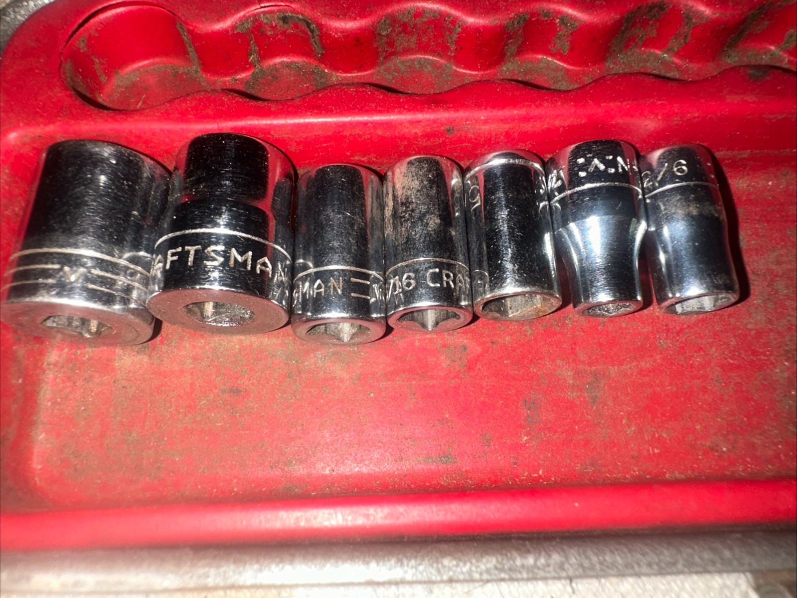 Craftsman Vintage 1/4 Drive Socket Set, Metal Box Original Condition