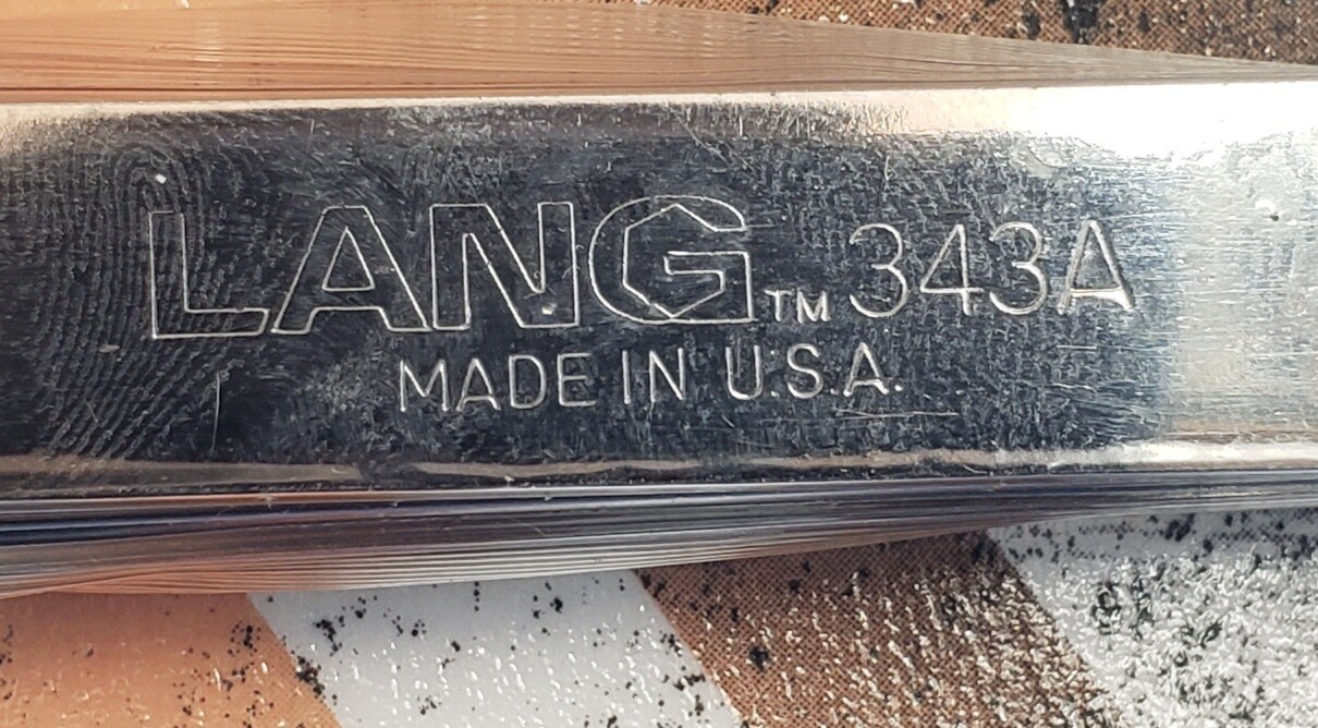 LANG 343A Metric Feeler Gauge 25 Blade Set Made in USA