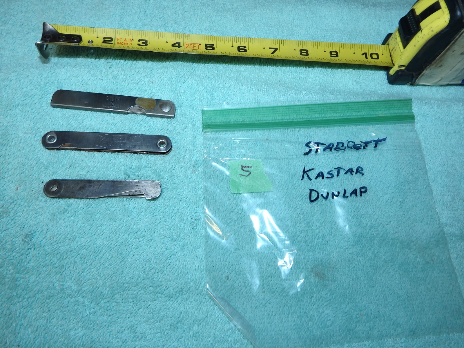 Starrett Dunlap Kastar Feeler Gauge Thickness Gage USA 3-LOT