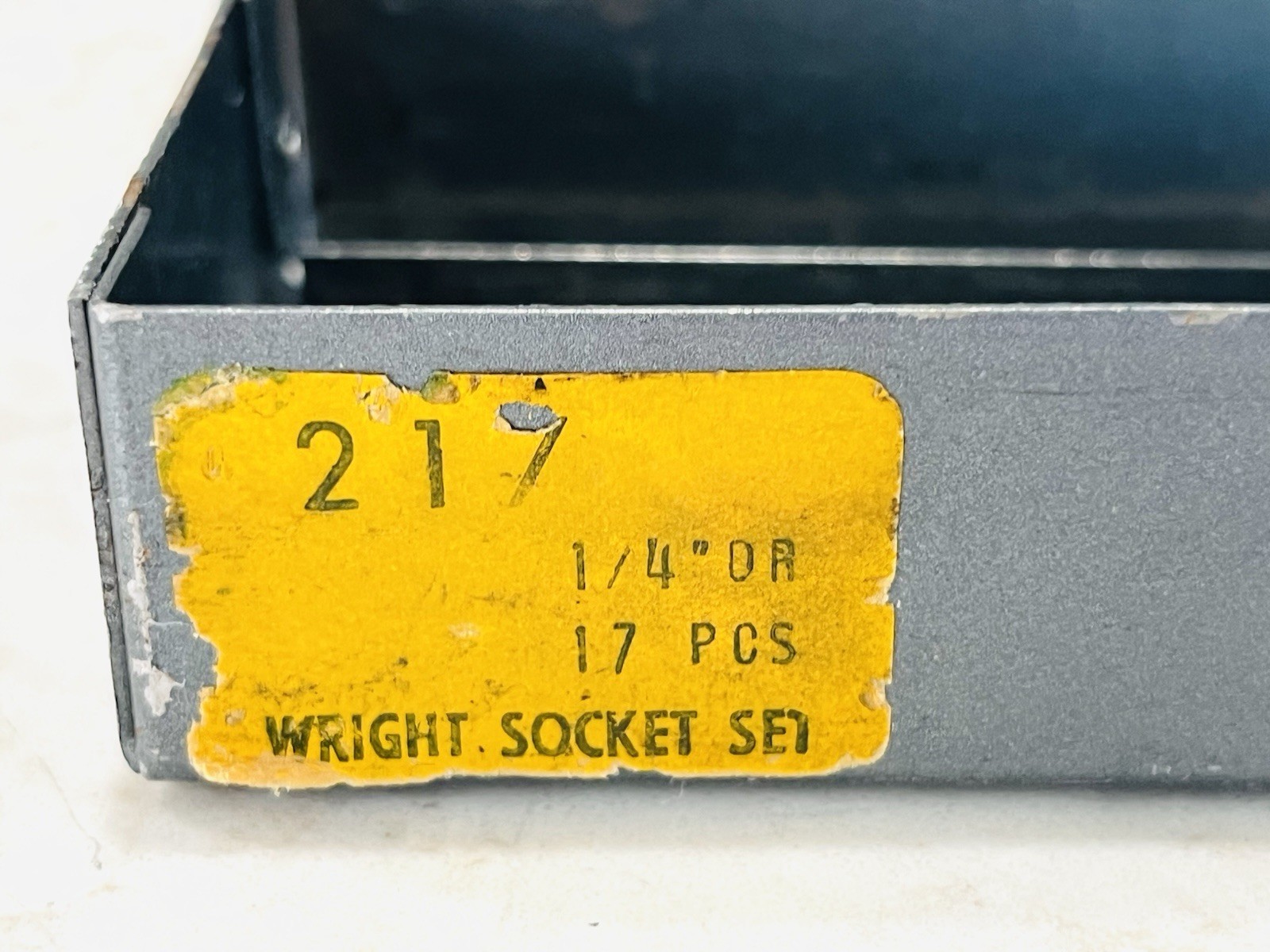 Vintage Wright Tools 1/4” Drive, 17 PC Socket Set Case EMPTY Box Made in USA