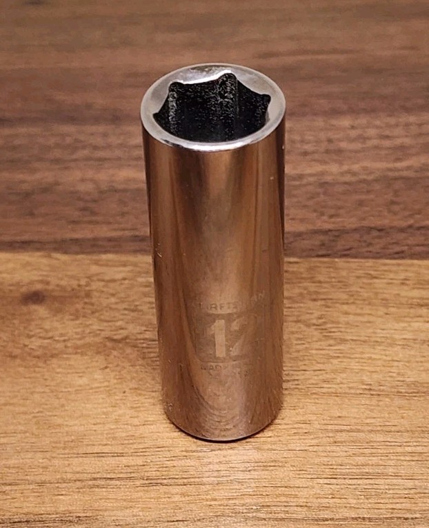 Craftsman USA 12mm Deep Well Socket 6 Point 1/4″ Drive 45913 Easy Read