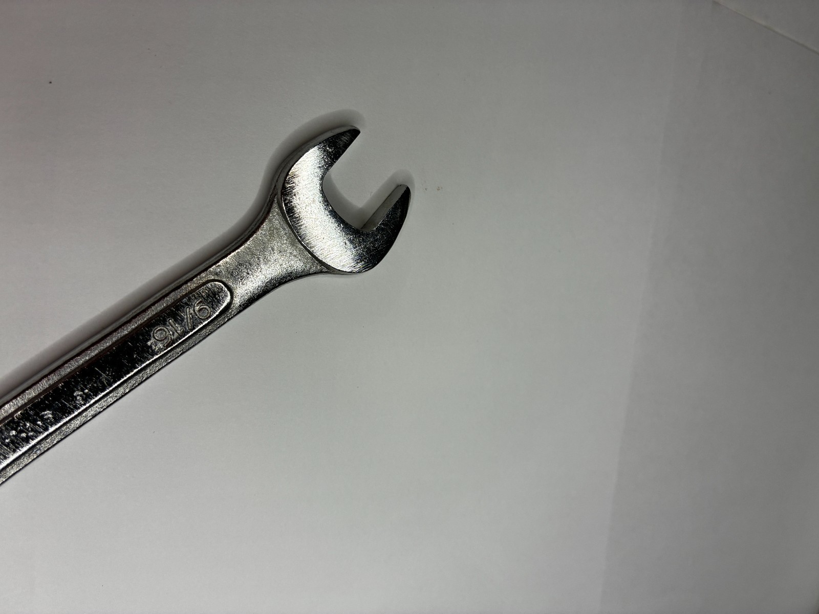 9/16 Inch Combination Wrench Drop Forged Steel 12 Point Box End Used Tool