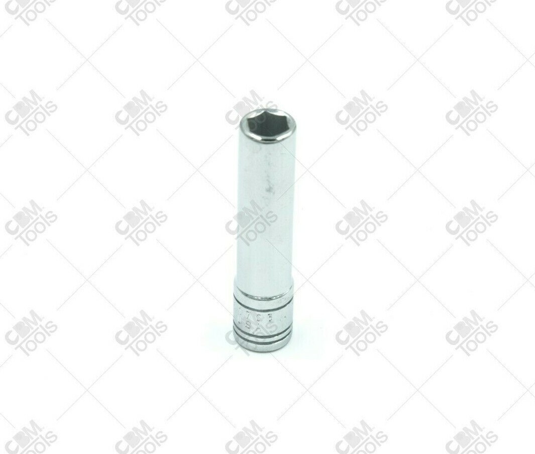 SK Hand Tools 41704 1/4″ Dr. 8mm 6pt Deep Metric Chrome Socket