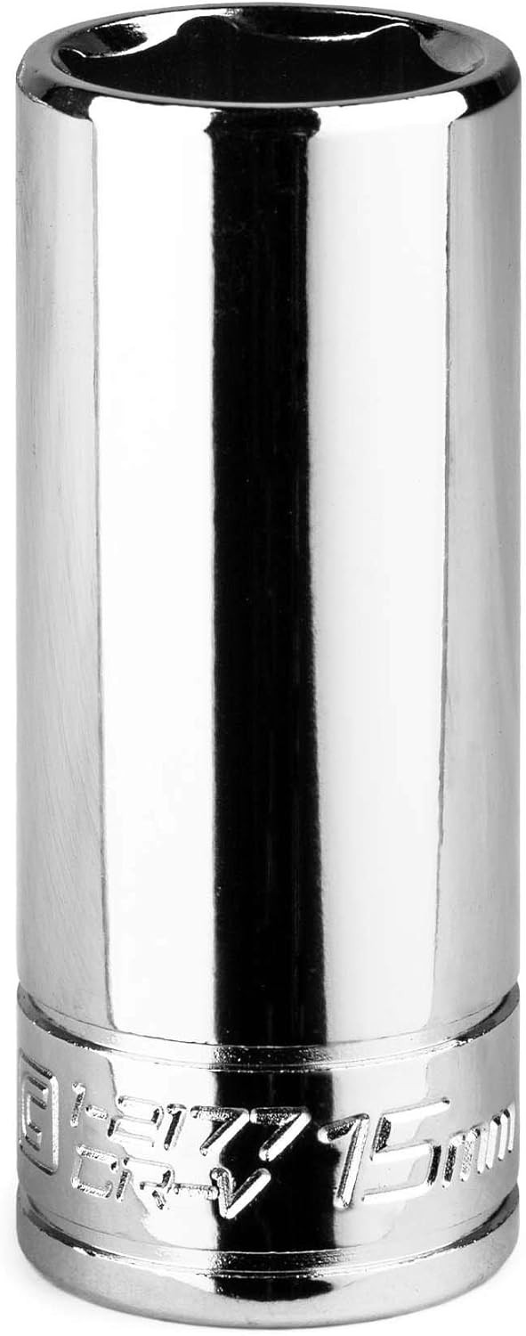 Reliable 15 mm Deep Socket, 1/4-Inch Drive, Chrome Vanadium, 6-Point Quality