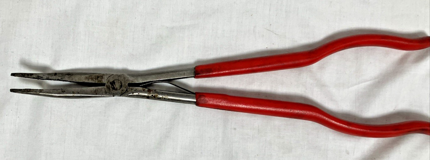 Snap-on Tools USA 14″ Long-Neck 35° Bent Long Reach Needle Nose Pliers 415CP