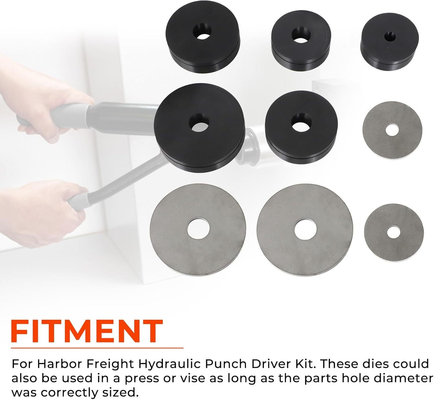 Sheet Metal Dimple Die Set for Harbor Freight Hydraulic Punch Driver Kit US