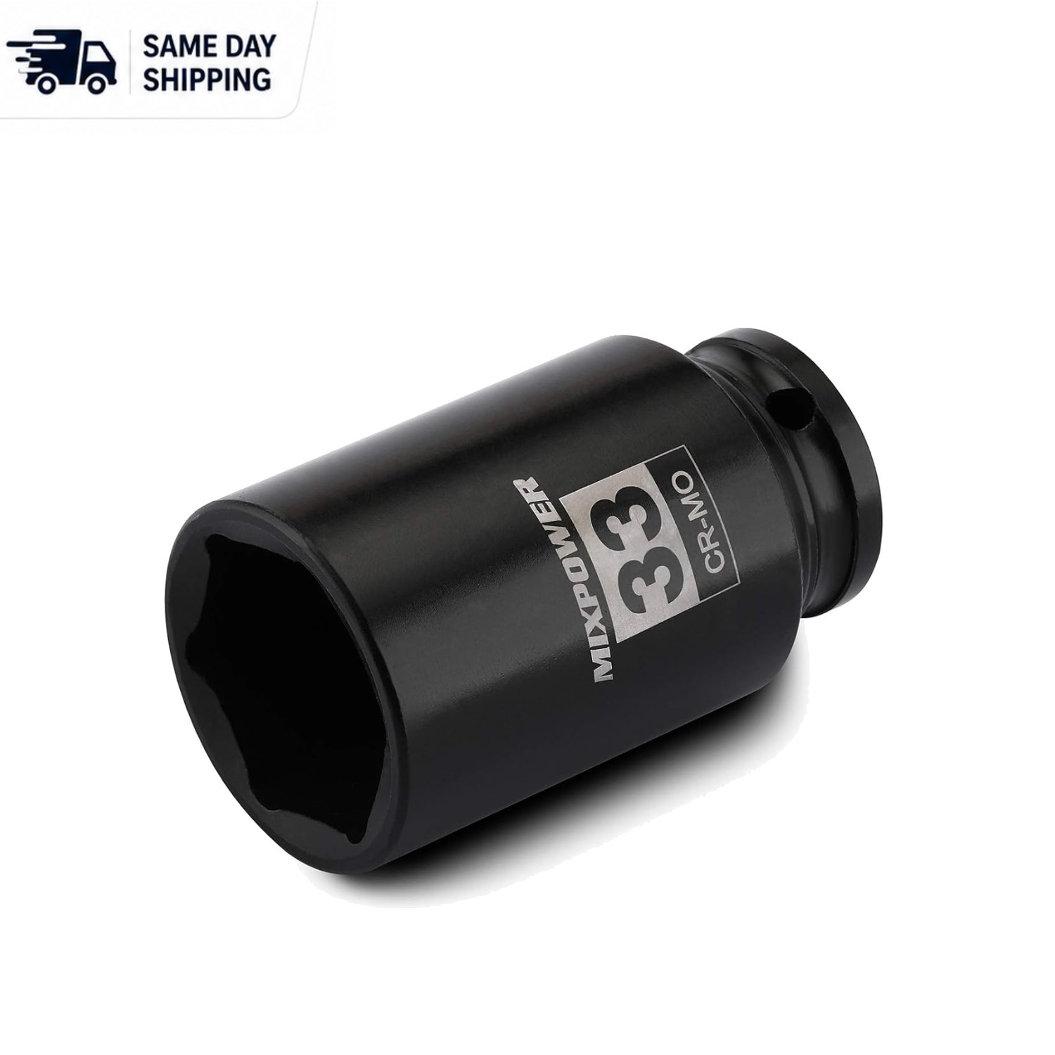 33 mm Chrome Molybdenum Impact Socket – 1/2″ Drive, ANSI Guaranteed