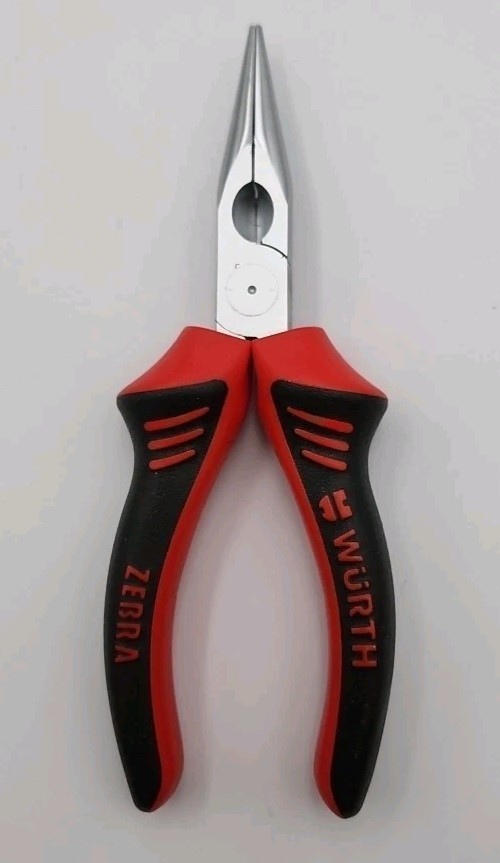 Wurth Zebra Needle Nose Pliers 071401559 160mm 6.5″ Straight Jaw Shape