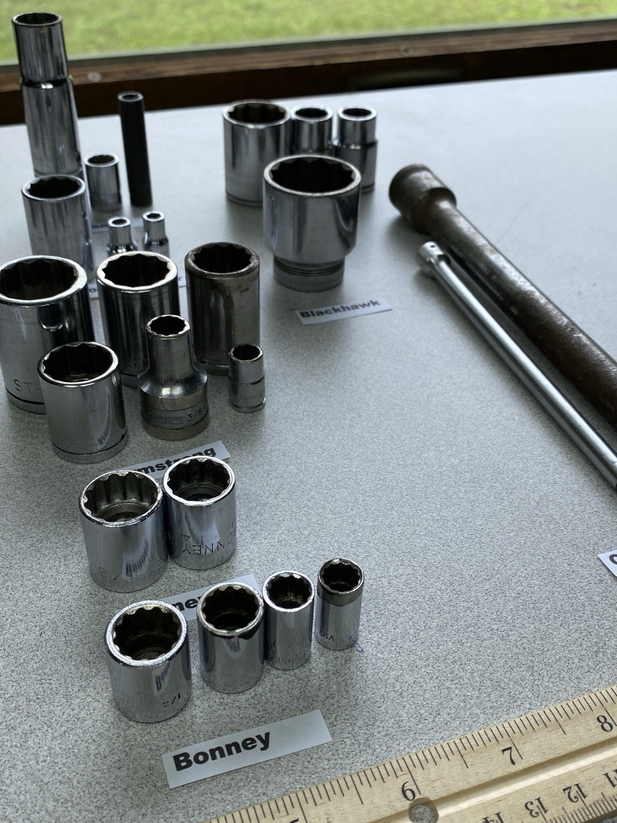 36 Pieces VTG Sockets Snap-on SK Proto Armstrong Williams Craftsman Extensions