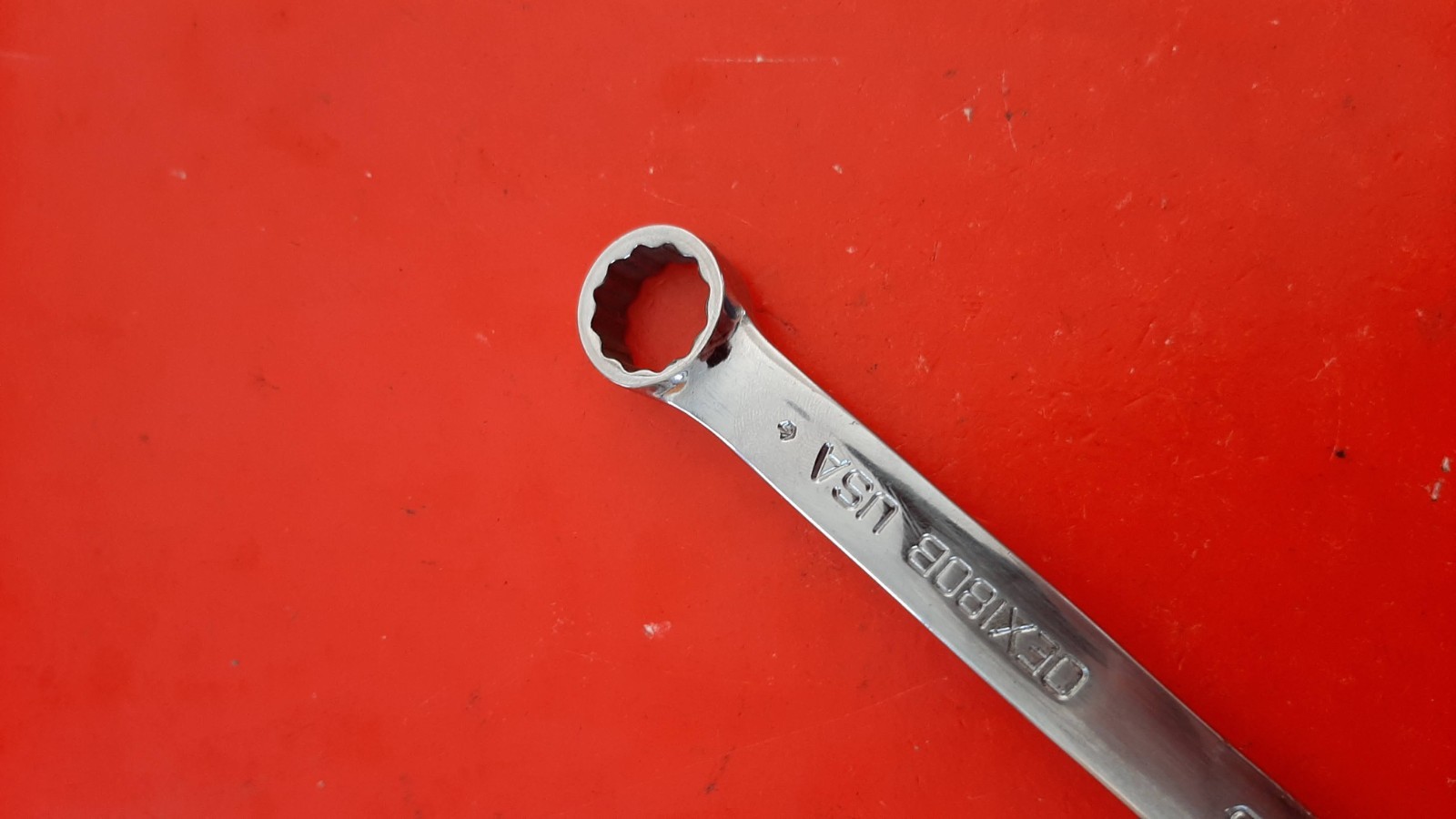 Snap-on Tools OEX180B 9/16″ 12pt Point Short Combination Wrench USA ENGRAVED