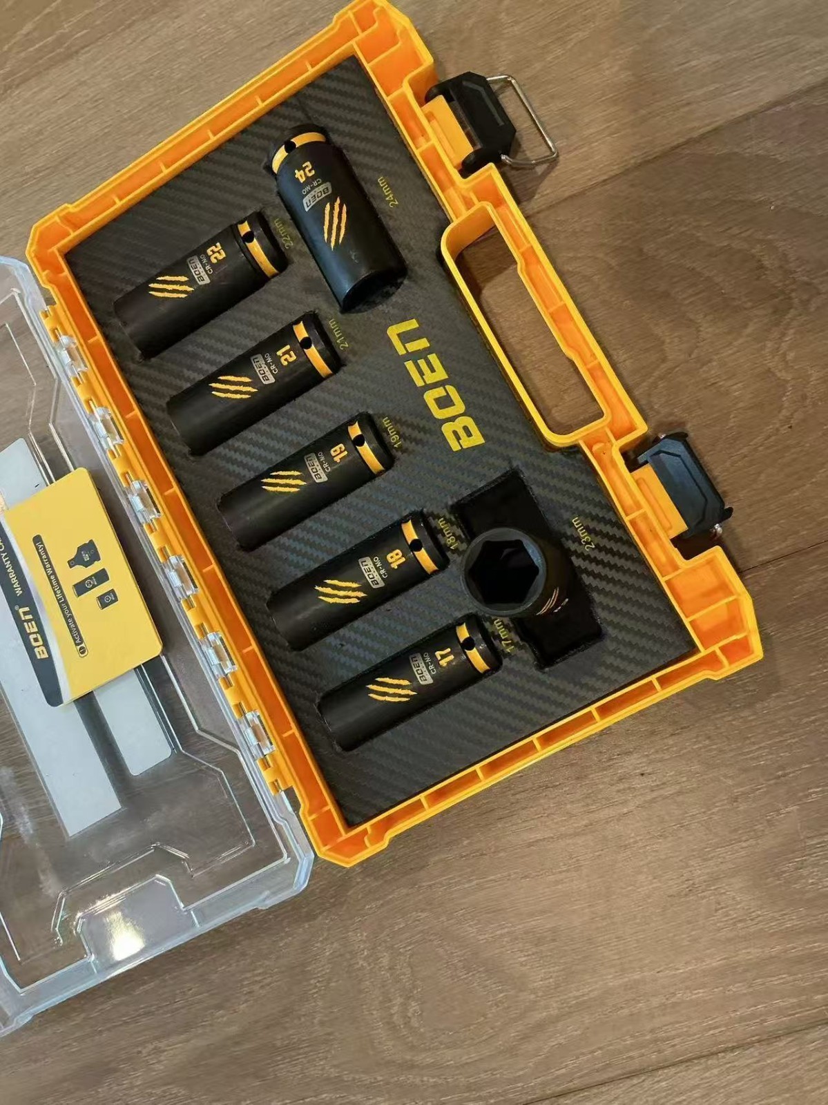 7-Piece BOEN 1/2″ Drive Metric Impact Socket Set, (17, 18, 19, 21, 22, 23, 24 mm