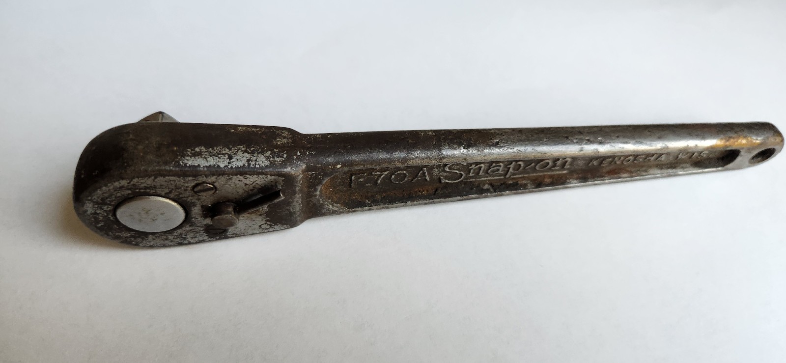 Snap On Tools Vintage 3/8” Drive Ratchet With Needle Shift Lever F70A 1935 Model
