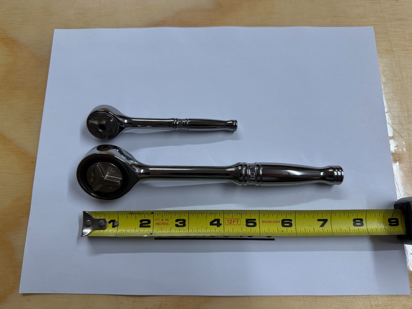 Snap-on Tools USA NEW 2pc 1/4″ & 3/8″ Drive Gearless Round Head Ratchet Set