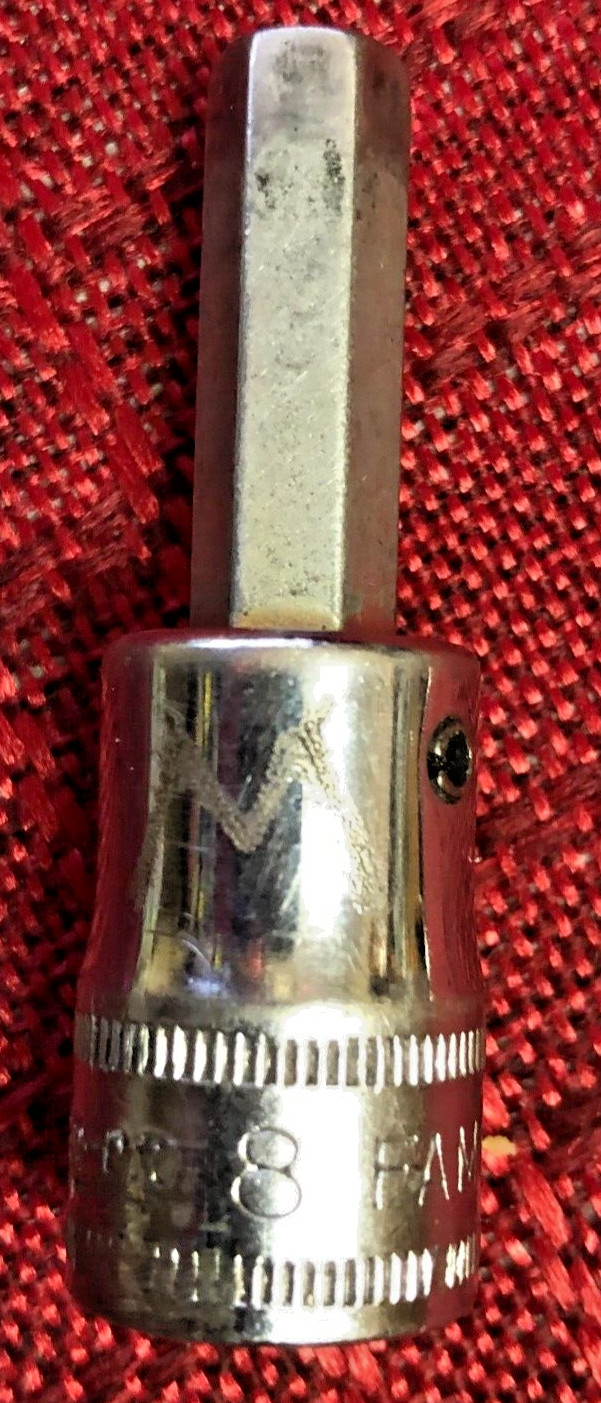 Snap On FAM8A Metric 8mm Hex/Allen Bit Socket 3/8″dr 2″L USA Good 8/10 j1