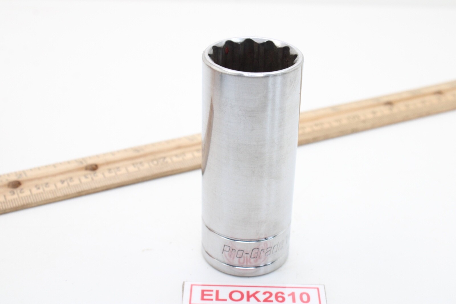 Pro-Grade 14308 15/16″ 1/2″ Drive 12 Point SAE Chrome Deep Well Socket