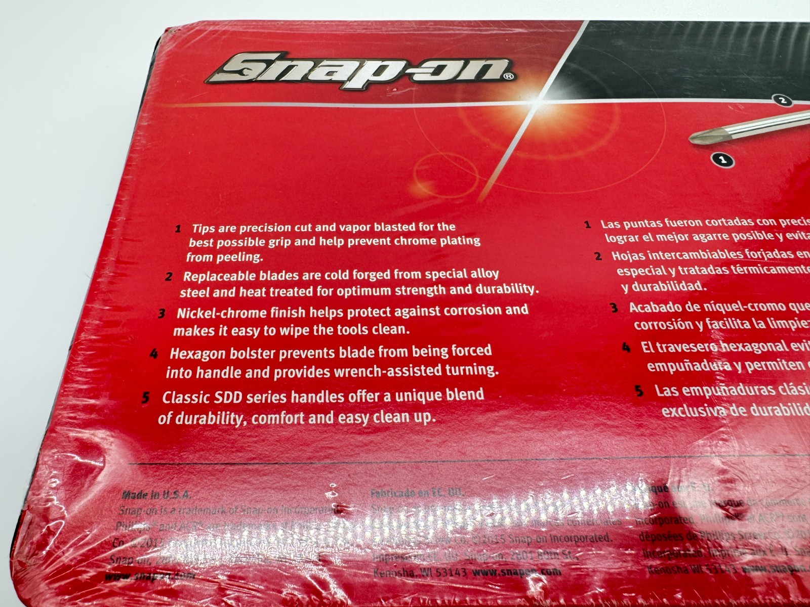 Snap-On Tools NEW SDDX70A 7-Piece Hard Grip Combination Screwdriver Set Black
