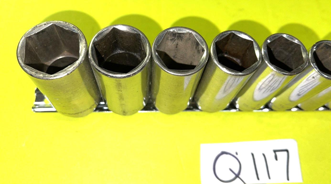 MATCO TOOLS 12 PIECE 3/8 DRIVE SAE. DEEP 6 POINT SOCKET SET 5/16 THROUGH 1 INCH