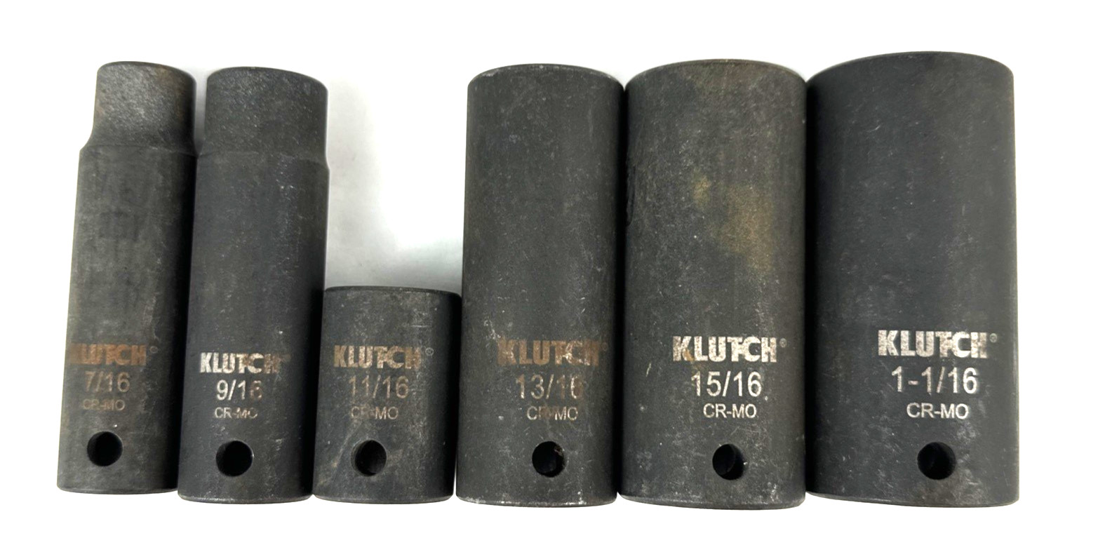 Vintage Klutch Impact Sockets, Chrome Molybdenum + 1 Expert by Mac, Free Ship