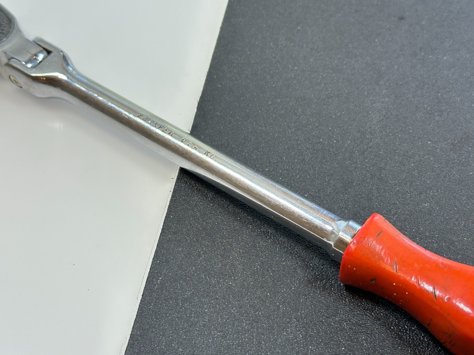 🇺🇸 MAC Tools USA XR11FPA 3/8″ Drive Red LONG Hard Handle Flex Head Ratchet