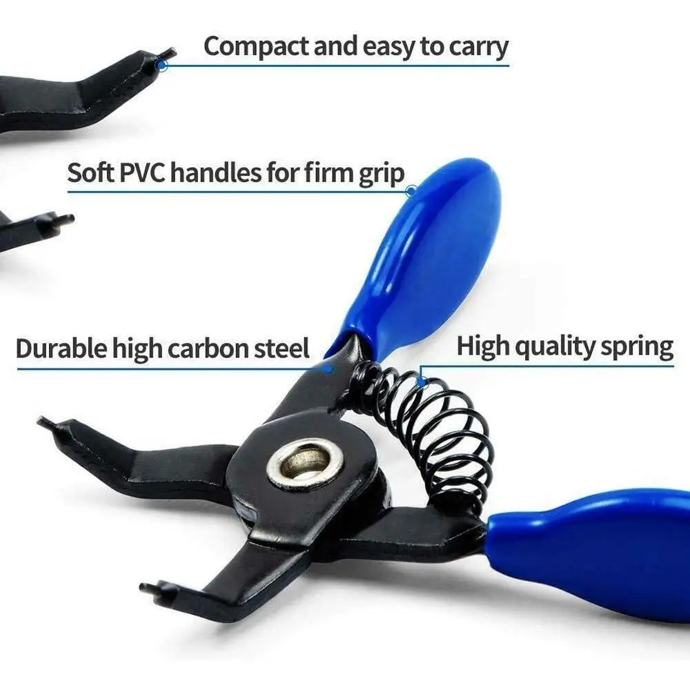 4pcs Mini Circlip Pliers Right Angled Beak Portable Snap Ring Circlip Pliers Set