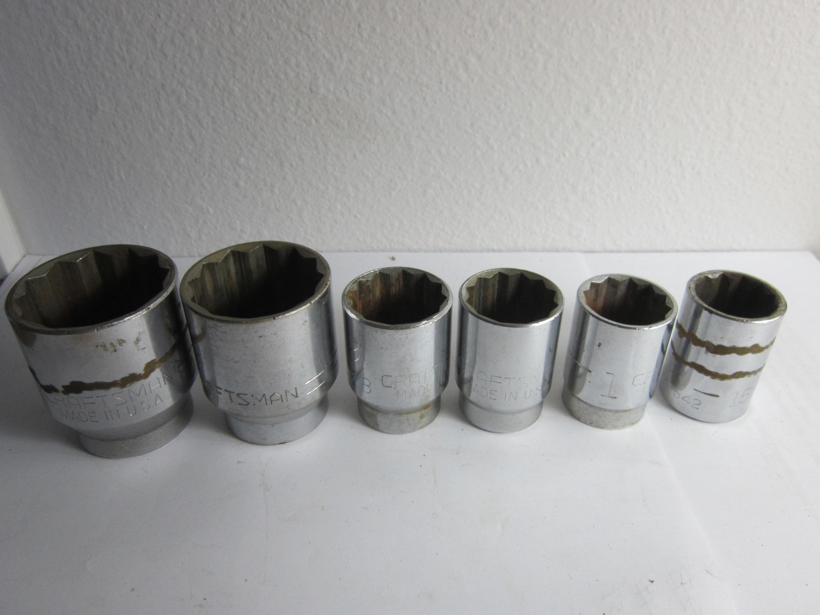 Craftsman 3/4 drive sockets 6 total G504