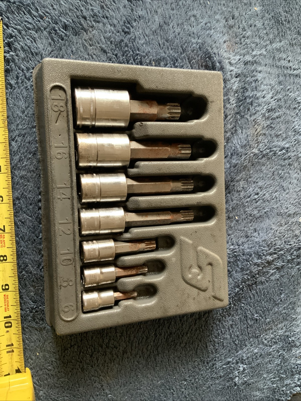 Snap On Triple Square Socket Set…metric,,,,surface Rust…..