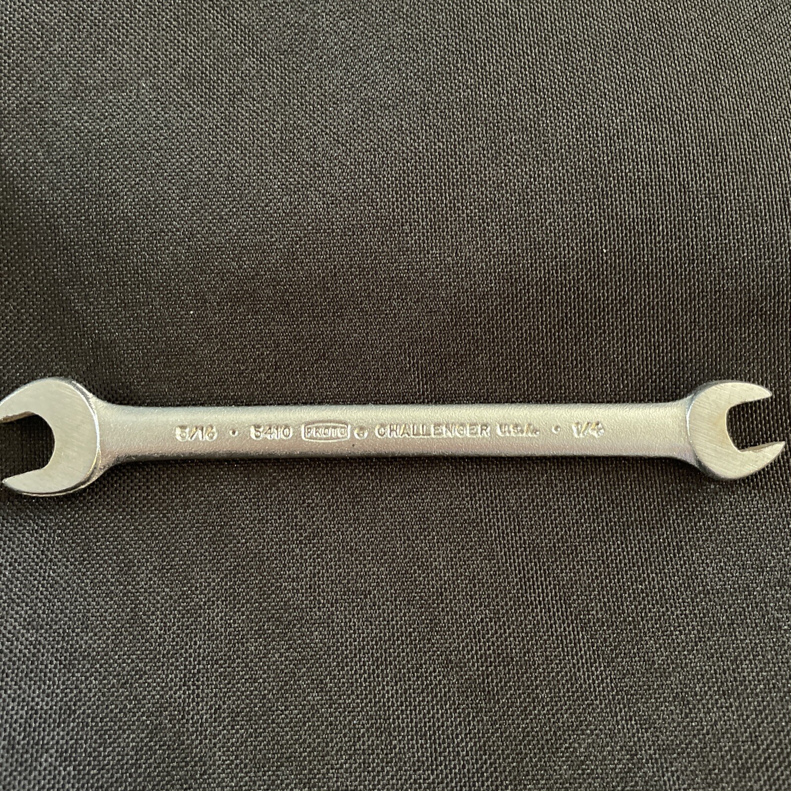 Vintage Challenger 5/16” X 1/4” Double Open End Wrench Model 5410 Made in USA