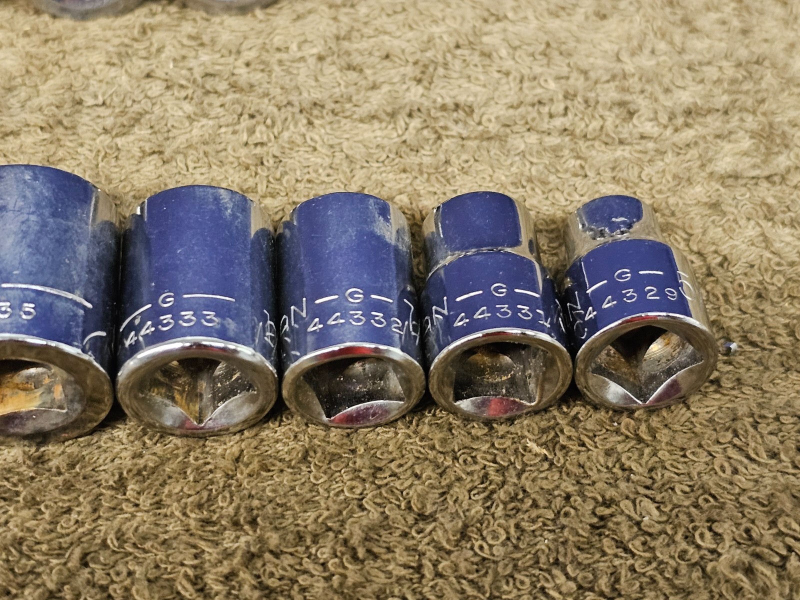 18 Craftsman G Deep Well Shallow Socket Set 7/8 3/4 5/8 1/2 Sae 3/8″ Drive USA