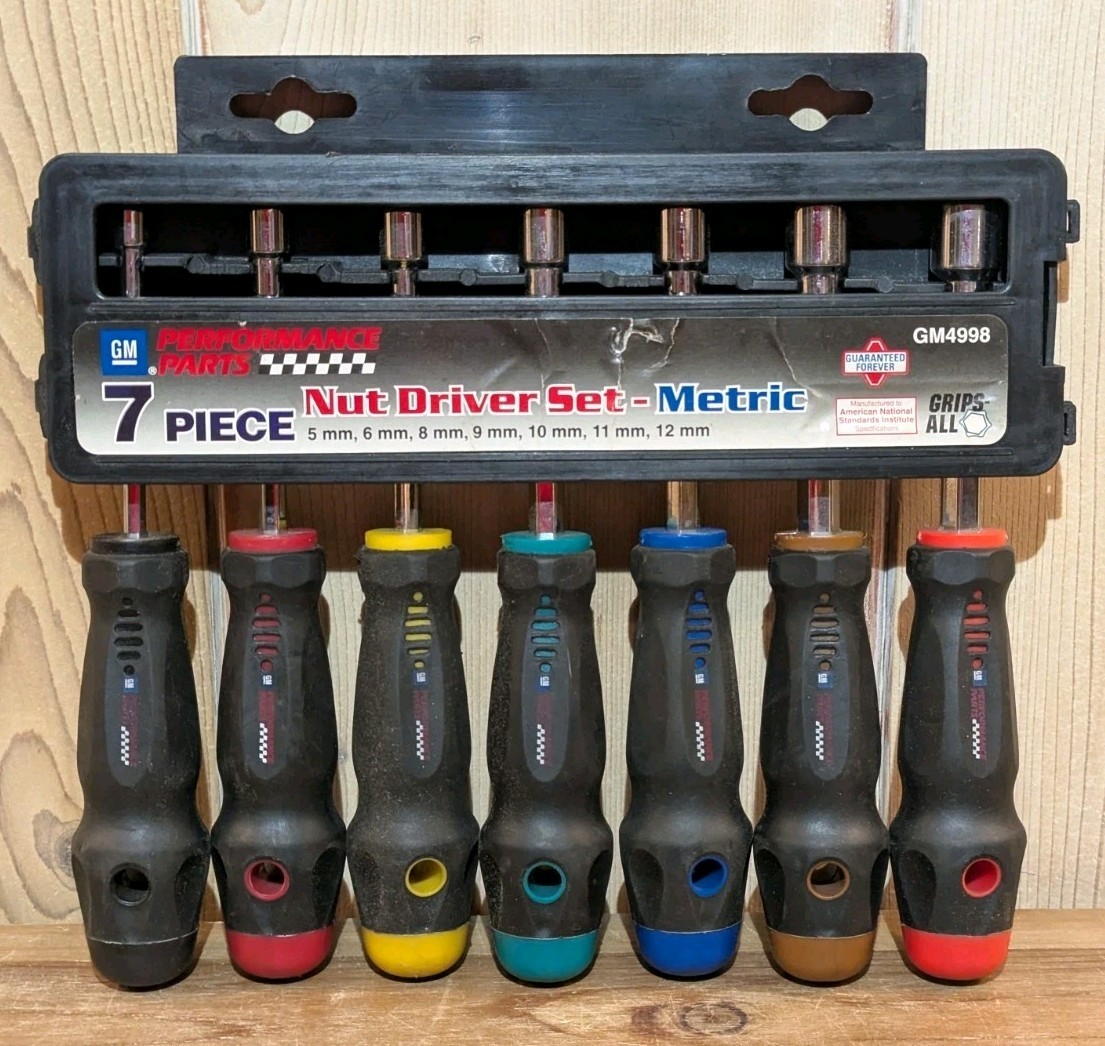 GM Performance Parts 7 Piece Metric Nut Driver Set GM4998 New In Package