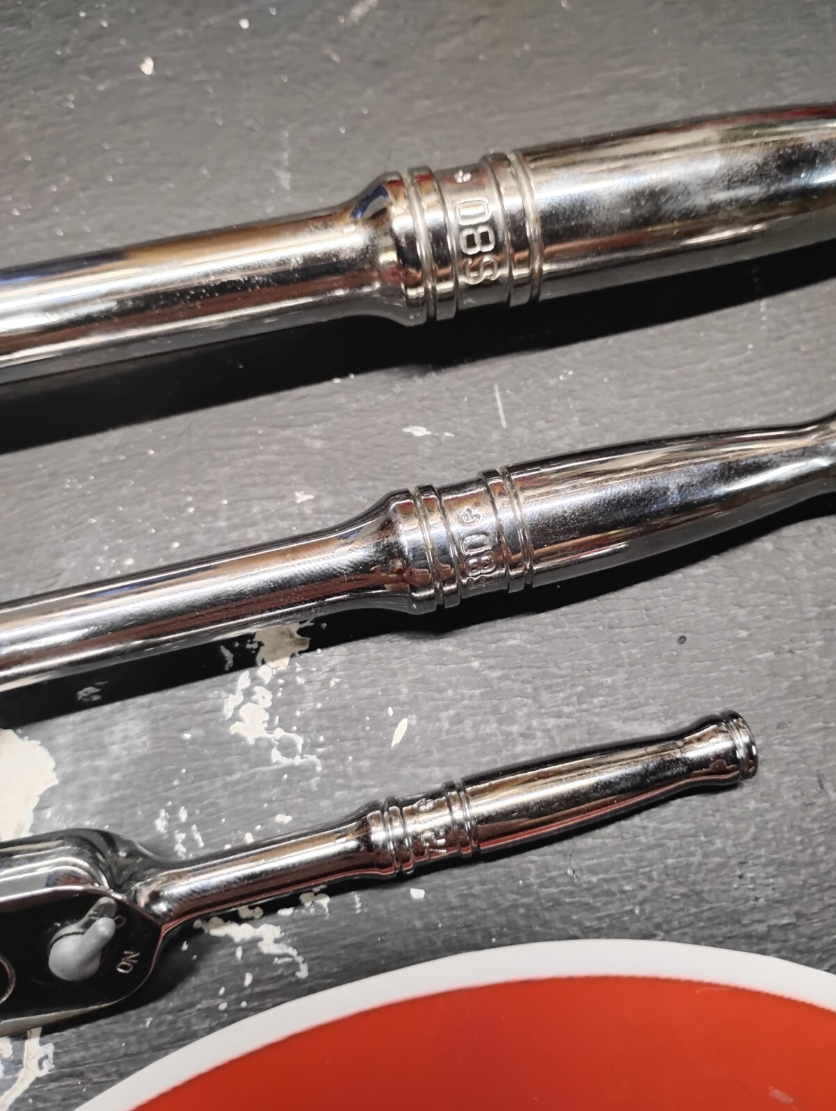 Snap-on ratchet set T72 F80 S80 1/4, 3/8, & 1/2″ drives excellent condition