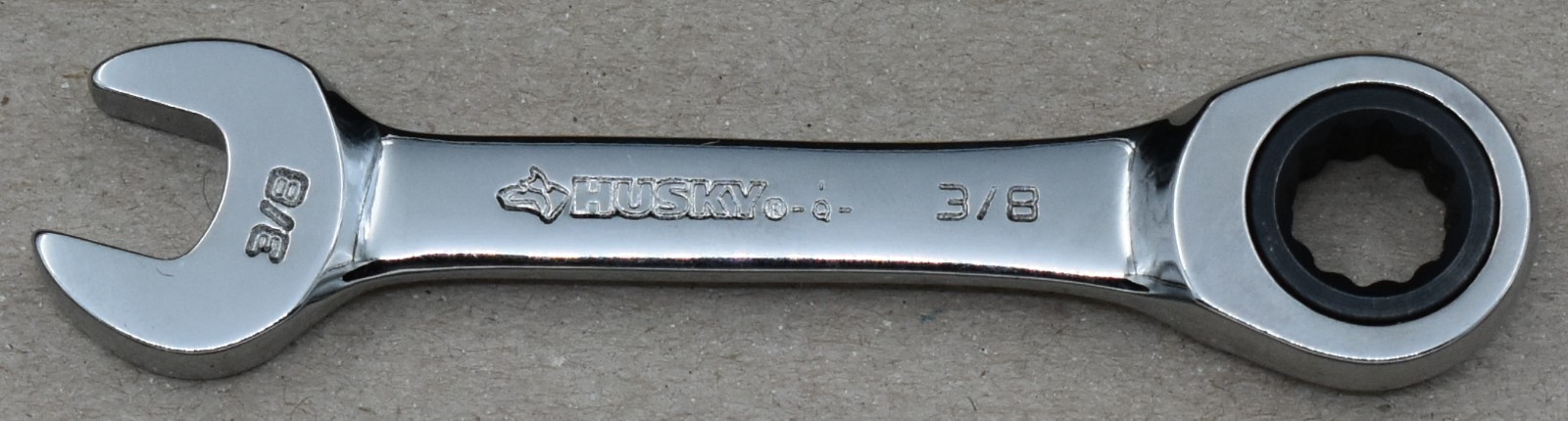 HUSKY TOOLS -Q-, 3/8″ SAE, 12-POINT, OPEN/BOX END RATCHETING WRENCH