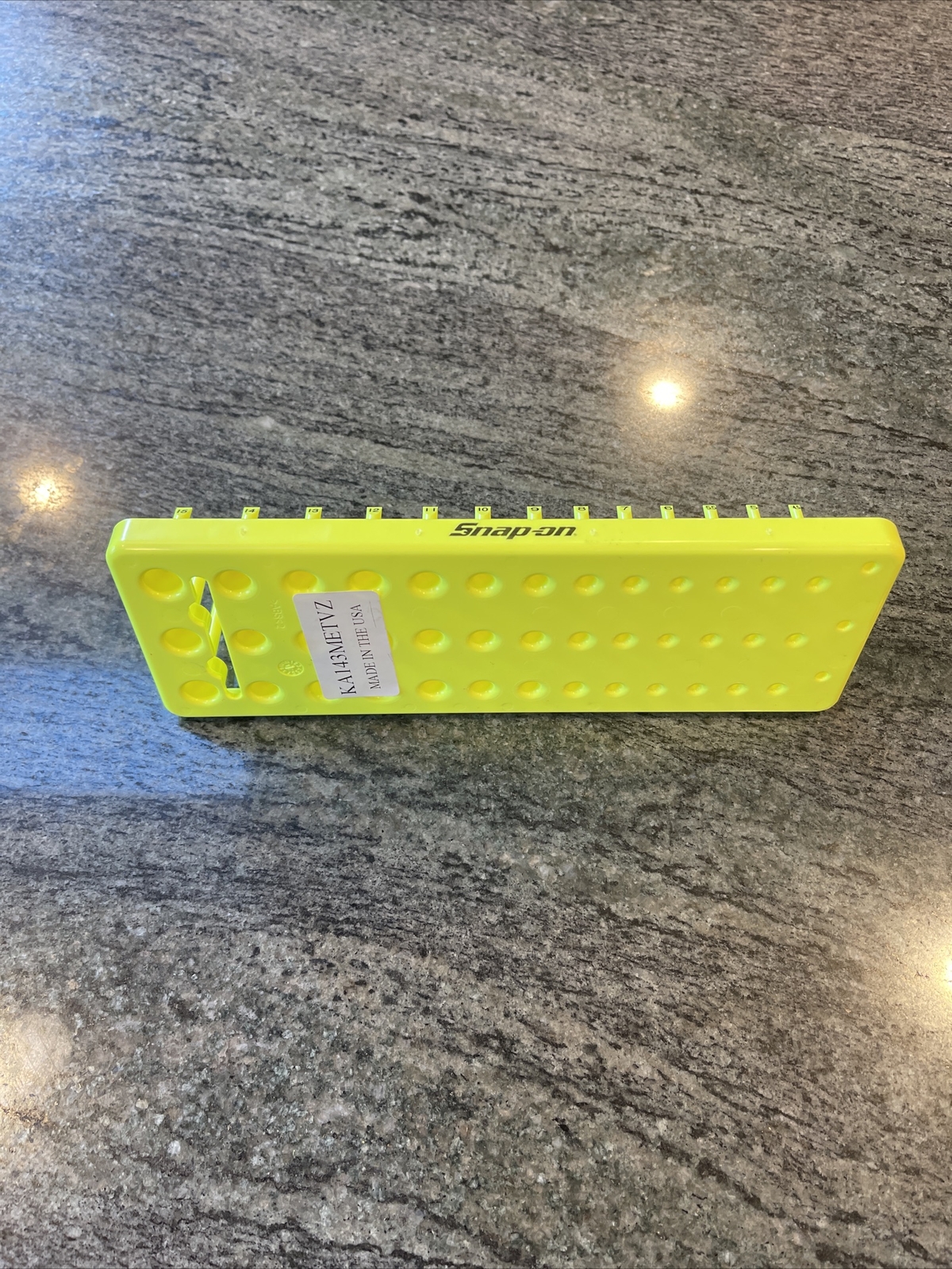 Snap On ka143metvz 1/4″ post socket tray hi viz yellow