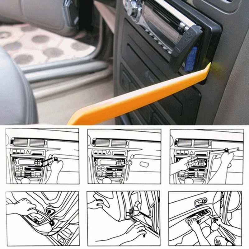 4PCS Removal Pry Tool For Auto Racing Car Radio Door Panel Audio LED Light Plast