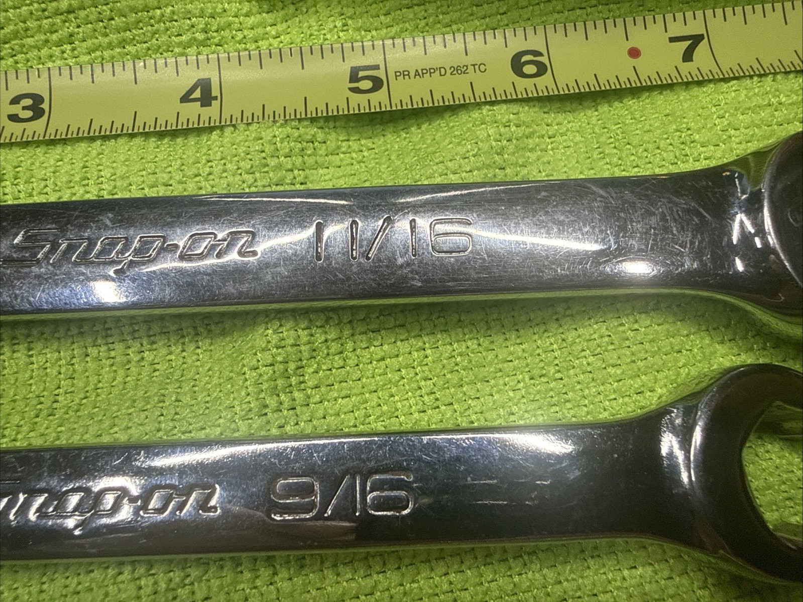 Snap On 5/8 X 11/16 &1/2 x 9/16 6Pt Flank Double End Flare Nut Wrench USA set 2