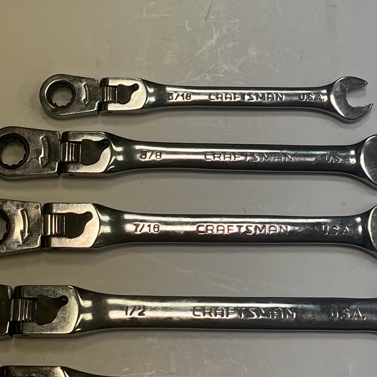 Craftsman 7pc SAE Locking Flex Ratcheting Wrench Set 42400 Sears Tools USA
