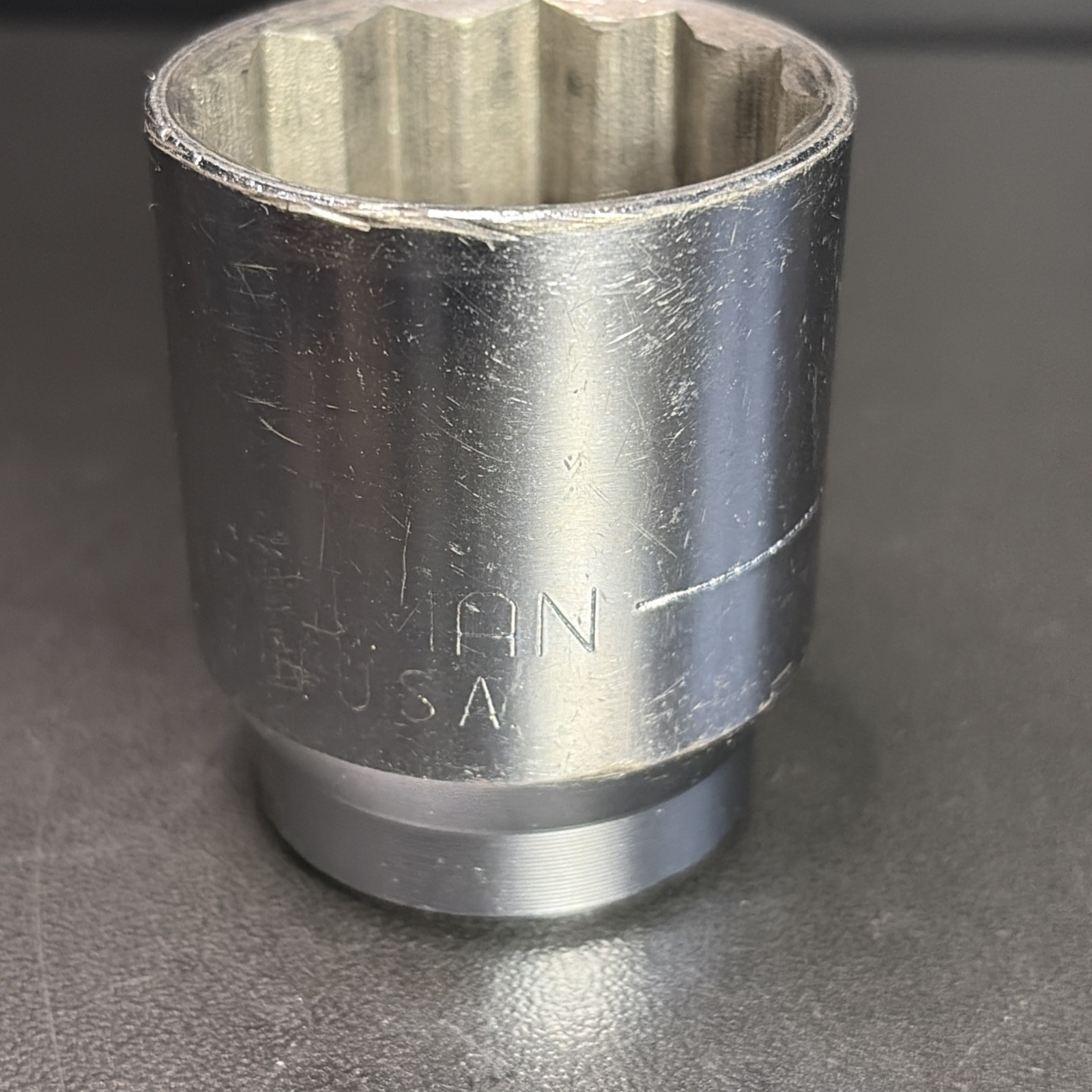 Vintage Craftsman V-Series 47551 1-7/16″ – 1/2″ Drive 12-Point Socket — USA Made