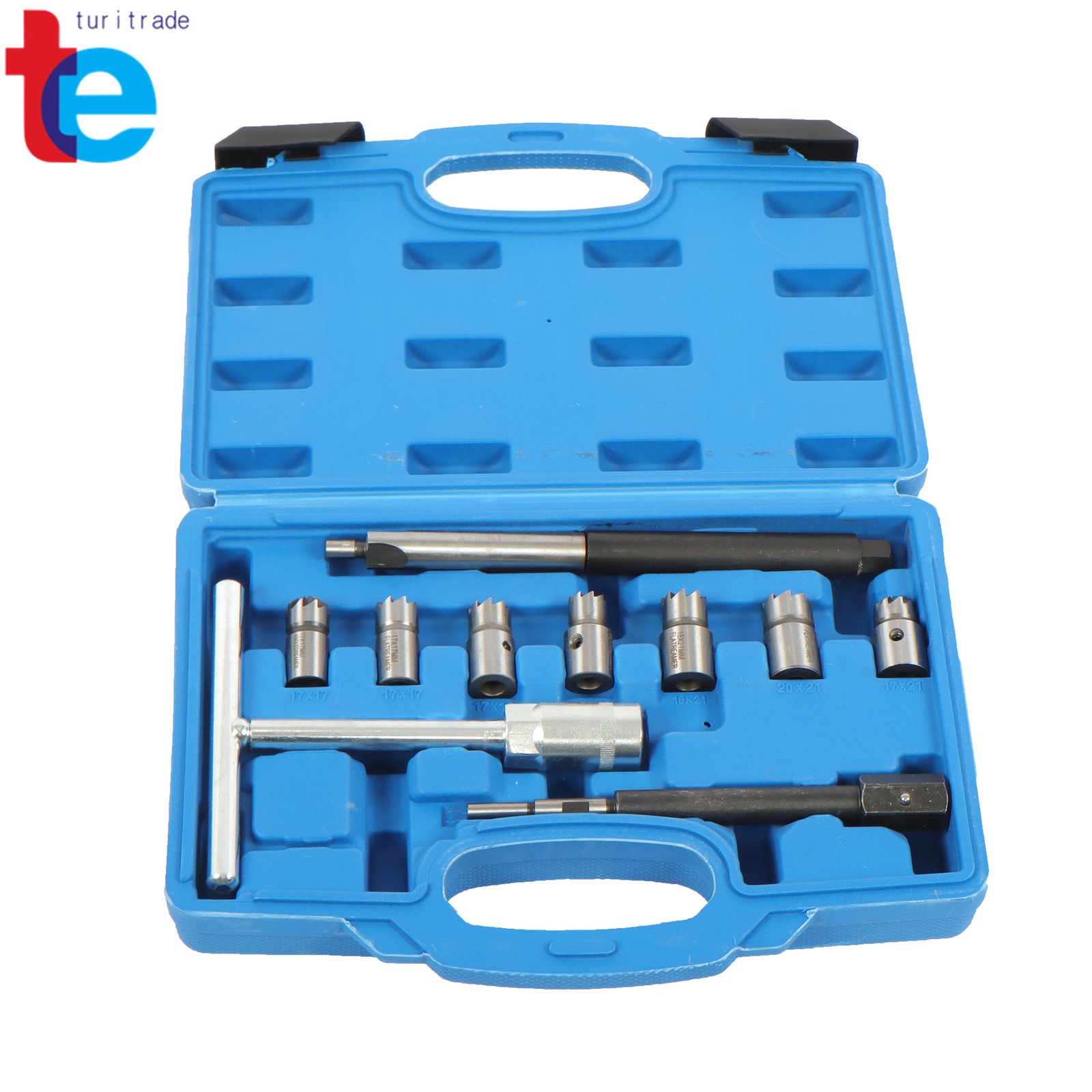 Diesel Injector Seat Cleaner Tool 10pcs Diesel Injector Seat Cutter Set Auto Set