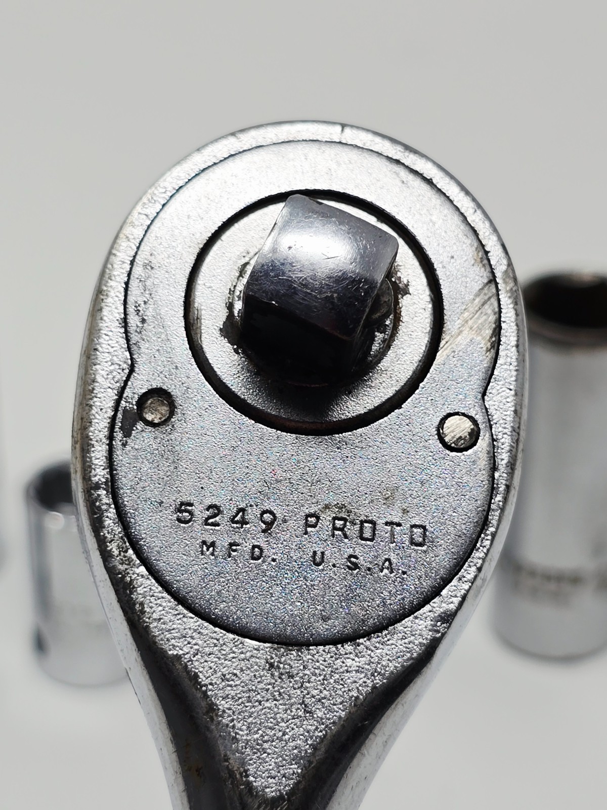 PROTO Pear Head Ratchet 5249 3/8″ Drive 7″ USA Professional with Sockets